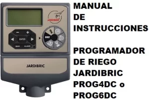 Manual de Instrucciones del Programador de riego Jardibric PROG4DC o PROG6DC